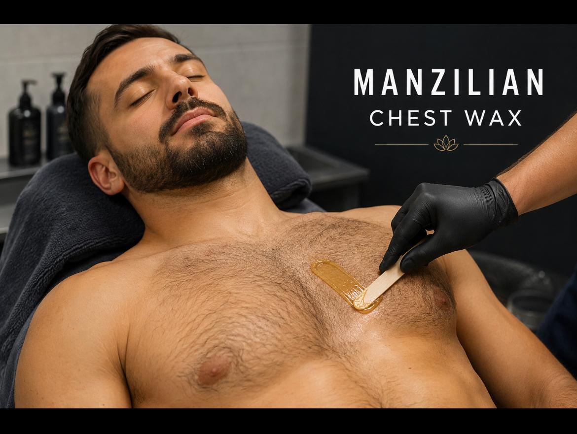 Manzilian chest wax service